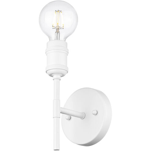 Axel 1 Light 4.75 inch Matte White Wall Sconce Wall Light in No Shade